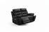 IF-8161 Power Recliner Loveseat, Black, Genuine Leather/Match, USB Charging, Hidden Cup Holders