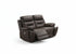 IF-8160 Power Recliner Loveseat, Chocolate Brown, Genuine Leather/Match, USB Charging, Hidden Cup Holders