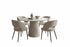 T-1640 Dining Table, Light Travertine Stone Top, 48" Round, Fluted Base