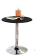 T-135 Pub Table, 23" Round, Adjustable Height, Chrome Metal Base