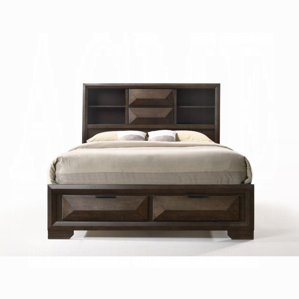 "LAURA" Deluxe Bedroom Set, OR Set Components, Espresso, Storage Drawers