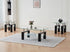 IF-2064 Coffee Table Set, 3Pc, Black Base, Glass Top
