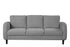 IF-8250 Sofa, 78" Wide, Grey, Soft-Touch Fabric, Black Legs