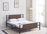 IF-5275 Bed, Black, Metal Frame, Wood Panel Accents