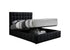 IF-5785 Bed, Lift Bed, Black Fabric, Double