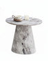 IF-2682 End Table, Round Top, Grey Marble Look, Fluted Cone Base, Sold Each