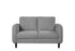 IF-8250 Loveseat, Grey, Soft-Touch Fabric, Black Legs