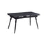 T-1817 Dining Table, Extends 55"-75", Sintered Stone Black Marble Top