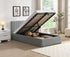 IF-5163 Lift Bed, Grey, Fabric, Vertical Tufting, Under Bed Storage, Hydraulic Lift for Easy Lifting