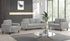 IF-8240 Sofa Set, 3Pc, Grey, Soft-Touch Fabric, Black Legs, Stainless Steel Cup Holders
