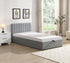 IF-5163 Lift Bed, Grey, Fabric, Vertical Tufting, Under Bed Storage, Hydraulic Lift for Easy Lifting