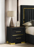 "AURORA" | IF-100 Deluxe Bedroom Set, Gold Accents, Black, Velvet