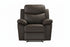 IF-8131 Power Recliner Armchair, Dark Chocolate Brown, Genuine Leather/Match, USB Charging