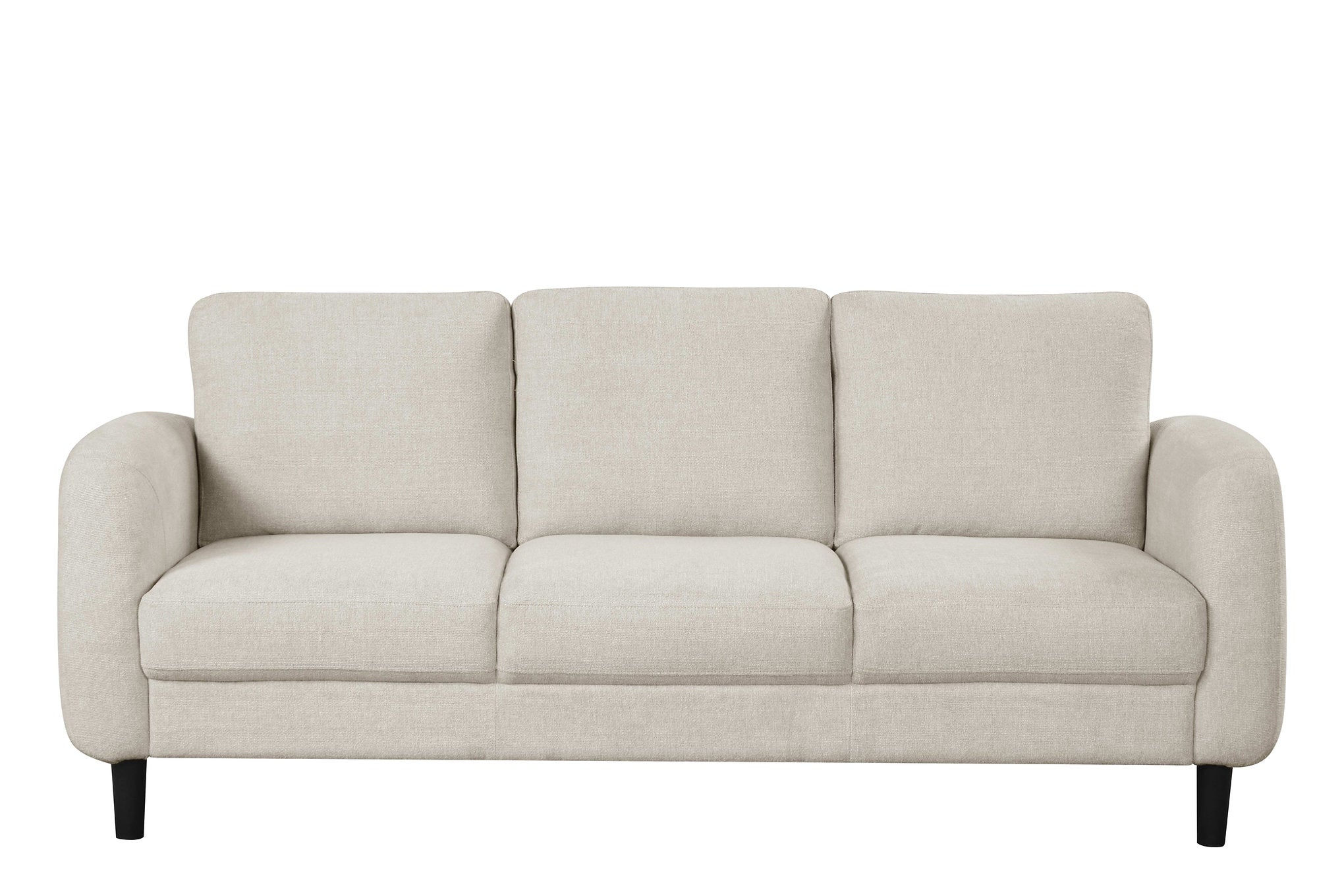 IF-8251 Sofa Set, 3Pc, Beige, Soft-Touch Fabric, Black Legs