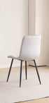 T-1630 | C-1631 Dining Set, 5 Pc, 48" Table + 4 Chairs, Light Grey Chairs, White Faux Marble Top Table