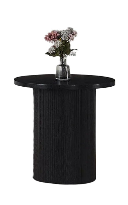 IF-2660 Coffee Table Set, 3Pc, Black Base, Black Round Wooden Top