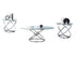IF-2640 Coffee Table Set, 3Pc, Chrome Base, 3Pc, Oval and Round Clear Glass Top