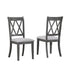T-1095 | C-1098 Dining Set, 7 Pc, 67" Table + 6 Chairs, Antique Grey, Grey Fabric Seat Chairs
