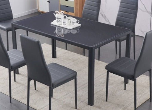 Dining Table - 55" Grey Glass and Grey Frame  T-5051