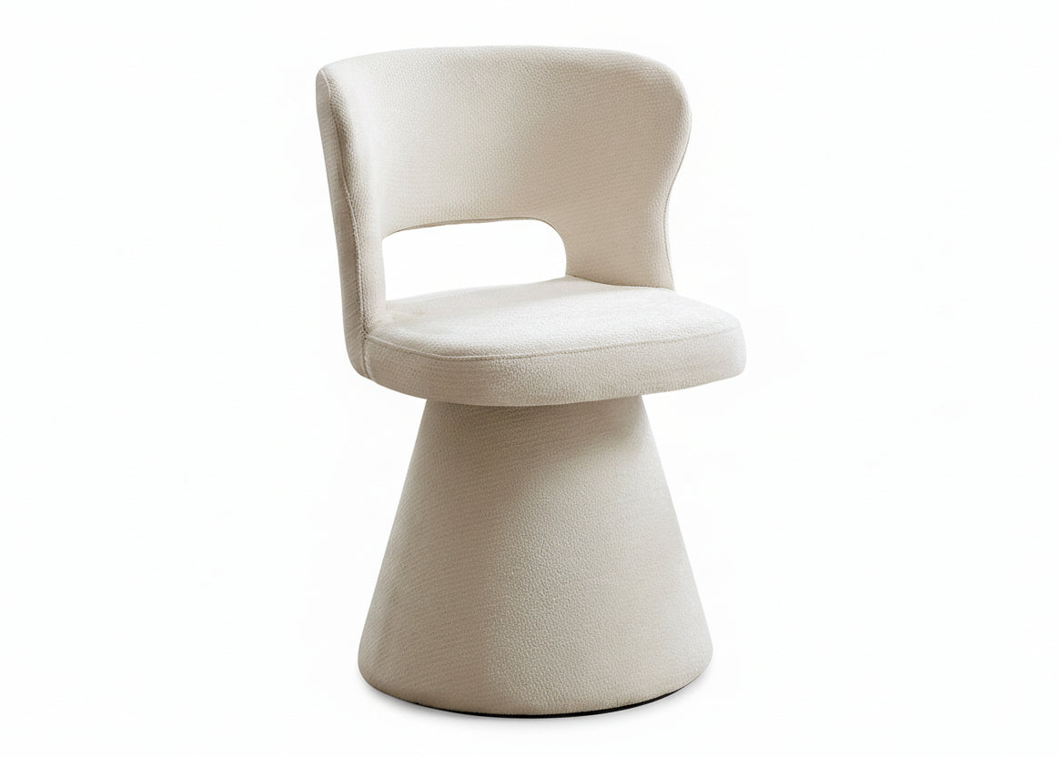 T-1435 C-1436 Dining Set, 5 Pc, 48" Round Table + 4 Chairs, Light Travertine-Look Finish