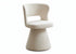 T-1435 C-1436 Dining Set, 5 Pc, 48" Round Table + 4 Chairs, Light Travertine-Look Finish