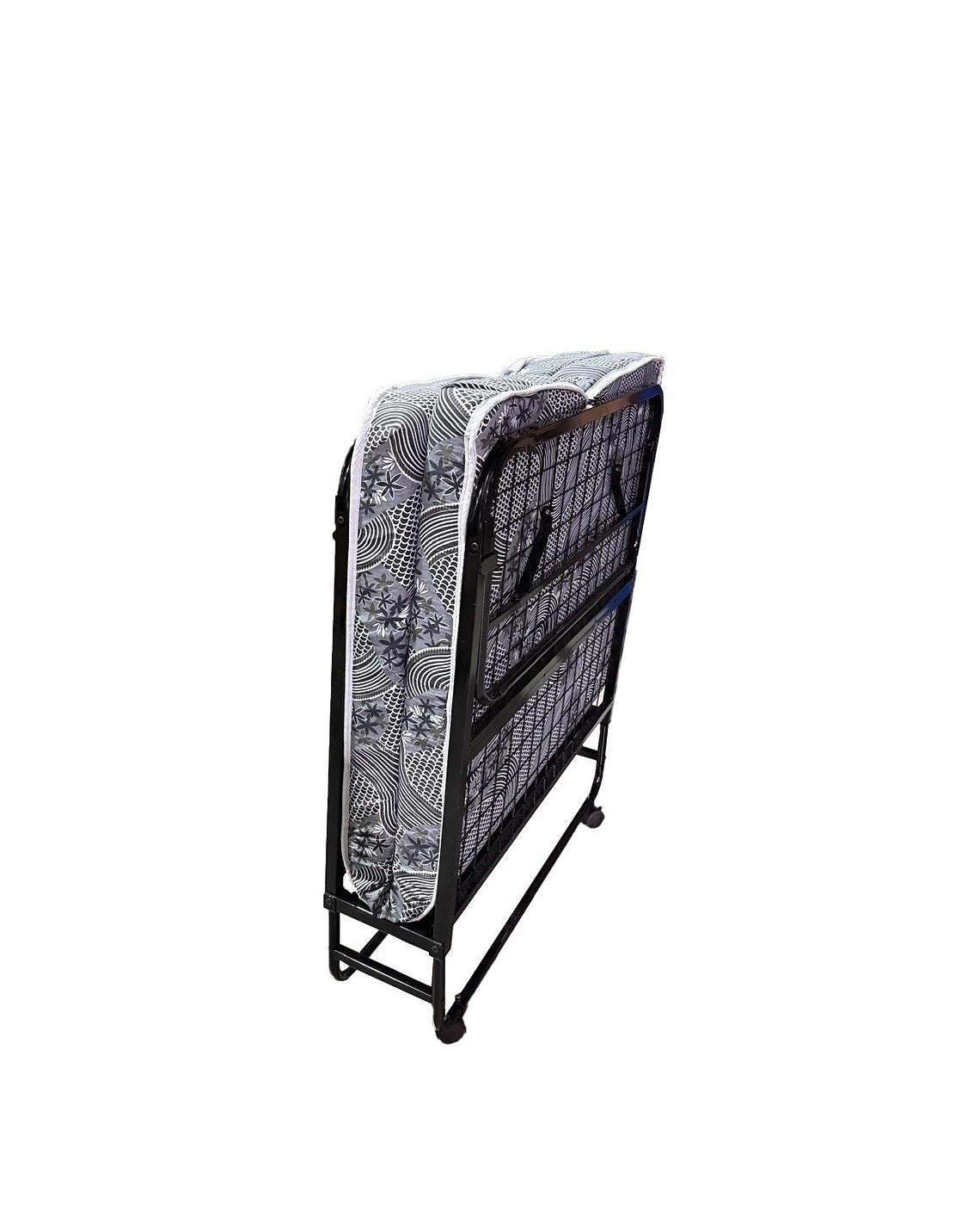 IF-386 Folding Bed, Single, Including 3" Foam Mattress, Wheels, Rollaway Style with Casters