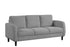 IF-8250 Sofa Set, 3Pc, Grey, Soft-Touch Fabric, Black Legs
