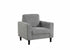 IF-8240 Armchair, Grey, 36" Wide, Soft-Touch Fabric, Black Legs, Stainless Steel Cup Holders