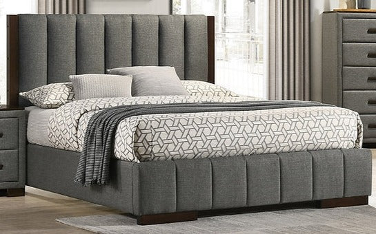 Deluxe Bedroom Set or Set Components in Grey Fabric  IF-Dylan
