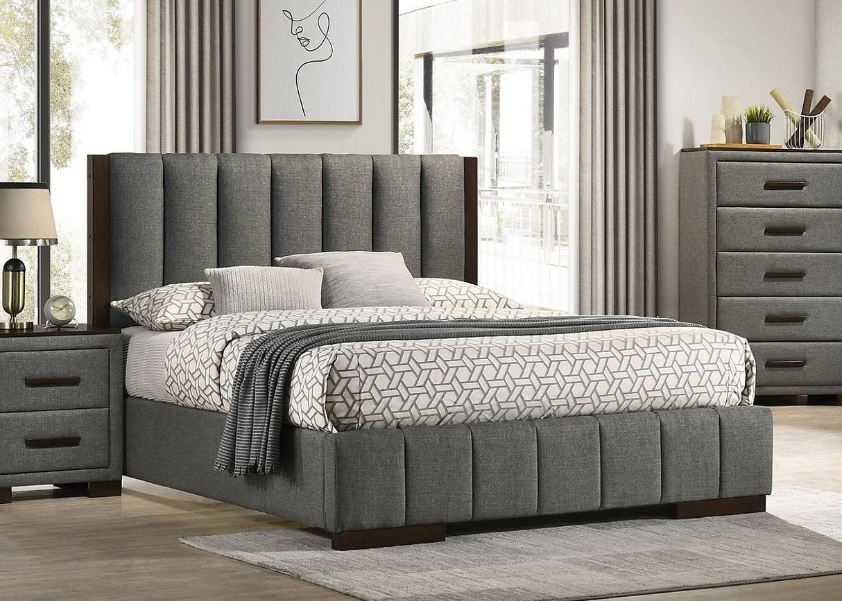 "DYLAN" Bed, Grey, Fabric
