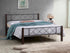 Bed - Black Steel Frame with Wood Post  IF-125