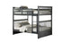 B-123 Bunk Bed, Grey, Double / Double, Wood