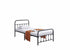 IF-5252 Bed, Black, Metal Frame, Under Bed Storage