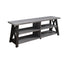 IF-5010 T.V Stand, 71" Wide, Black and Distressed Grey Finish, X-Frame Side Panels