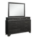 "AVA JORDYN GREY" Deluxe Bedroom Set, Grey Lacquered Finish
