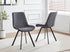 T-1808 | C-1820 Dining Set, 7Pc OR 5Pc, 71" Wood Top Table, Black Metal X-leg Base, Dark Grey Chairs