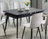 T-1472 Dining Table, 48"-71" Extension Table, Sintered Stone Black Mable