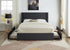 IF-5408 Bed, Grey, Velvet Fabric, 4 Large Pull-Out Wire Mesh Storage Drawers