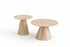 IF-2202 Coffee Table Set, 2Pc, Light Travertine Stone Top, 28" Round, 20" Round