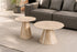 IF-2202 Coffee Table Set, 2Pc, Light Travertine Stone Top, 28" Round, 20" Round