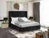 IF-5893 Bed, Black, Velvet Fabric, Tufted Headboard