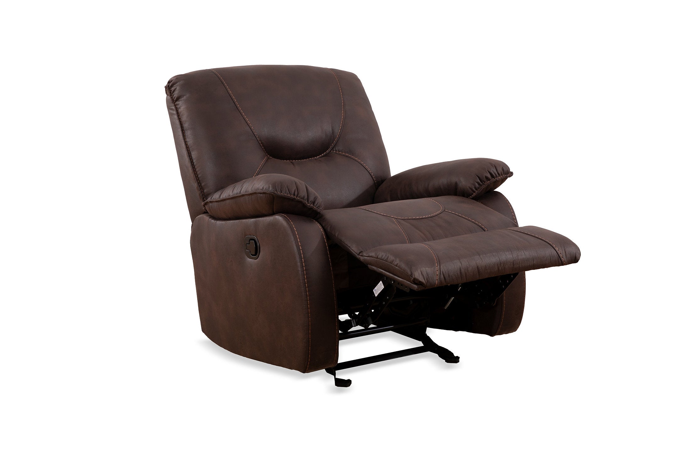 IF-6351 Recliner, Brown, Elephant Skin Fabric, Glider Rocking Mechanism