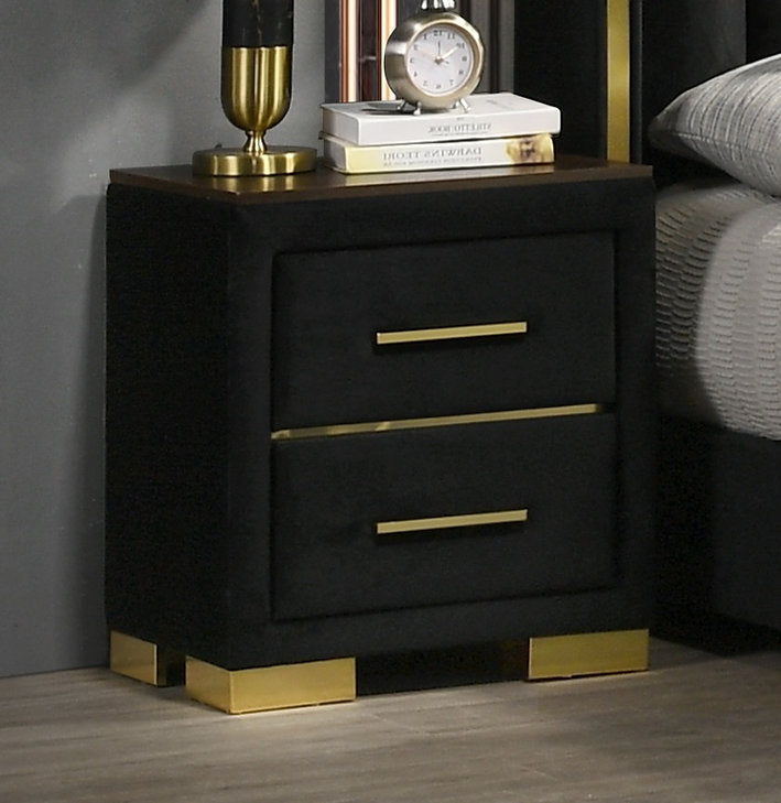 MADISON" | IF-100 Deluxe Bedroom Set, Black, Velvet, Gold Accents Parliament Furniture Inc. MADISON" | IF-100 Deluxe Bedroom Set, Black, Velvet, Gold Accents Parliament Furniture Inc.