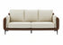 IF-8210 Sofa, 2-Tone Cream and Mocha, Premium High-Performance Fabric, Black Legs