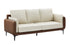 IF-8210 Sofa, 2-Tone Cream and Mocha, Premium High-Performance Fabric, Black Legs