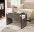 IF-079 Side Accent Table, Compact “C-Shape” Design, Rounded Black Steel Frame