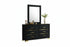 IF-100 Dresser + Mirror, Black, Velvet, Gold Legs and Hardware