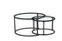 IF-2611 Coffee Tables, 2Pc Set, Nesting, 32" Round, 24" Round, Matte Black Steel Frames with Tempered Glass Tops