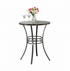 T-1004 Pub Table, 30" Round, Dark Faux Mable Top, Gun Metal Grey Frame