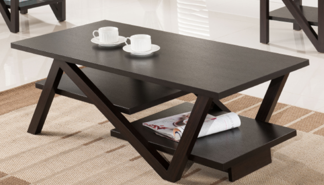 3Pc Coffee Table Set in Espresso Wooed  IF-3500